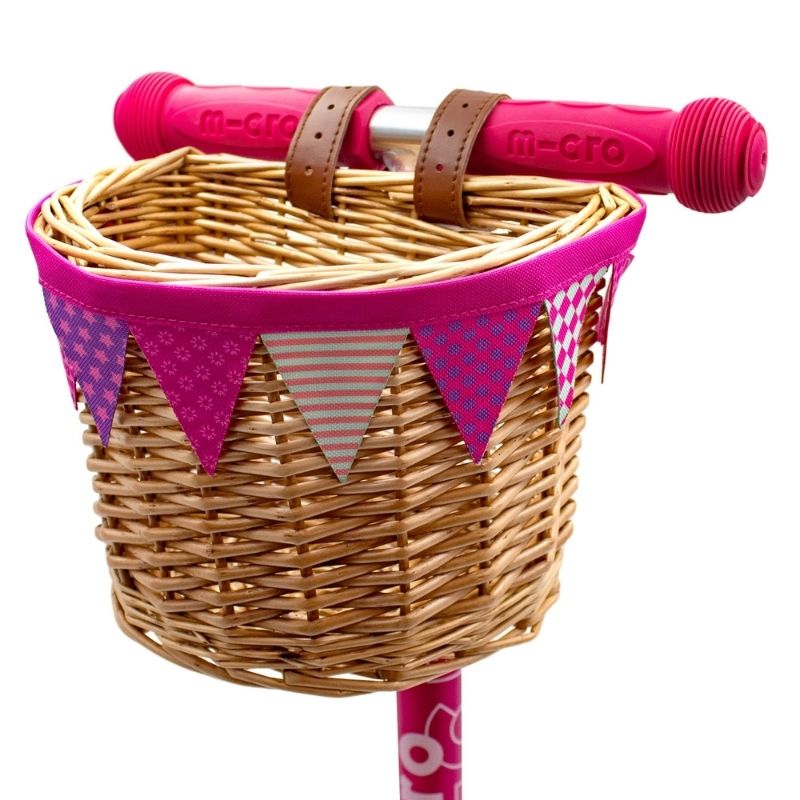 Micro Scooter Eco Wicker Basket - Pink